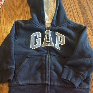 Gap lined zip up hoodie